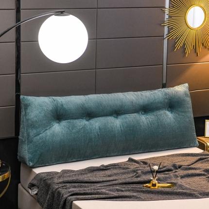 91家纺网 家纺一手货源 找家纺 一兰冰雪绒长毛绒三角靠垫双人床头靠垫榻榻米大靠枕靠背 墨兰