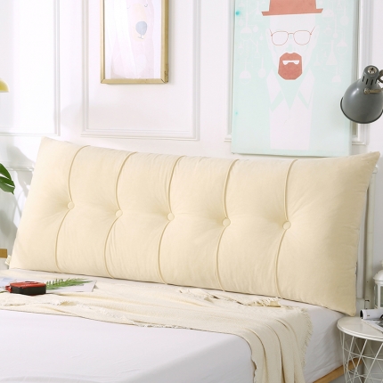 厂家直销2020新款直角富贵绒床头靠垫可固定床上学生宿舍靠枕