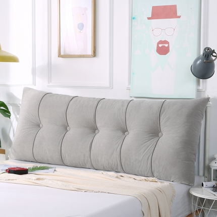 厂家直销2020新款直角富贵绒床头靠垫可固定床上学生宿舍靠枕