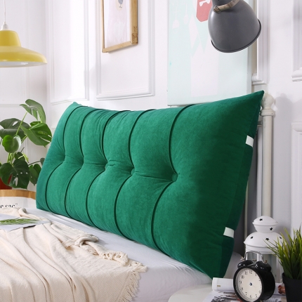 厂家直销2020新款直角富贵绒床头靠垫可固定床上学生宿舍靠枕