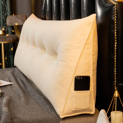 厂家直销一件代发2020新款三角富贵绒珍珠棉床头靠垫1.5床