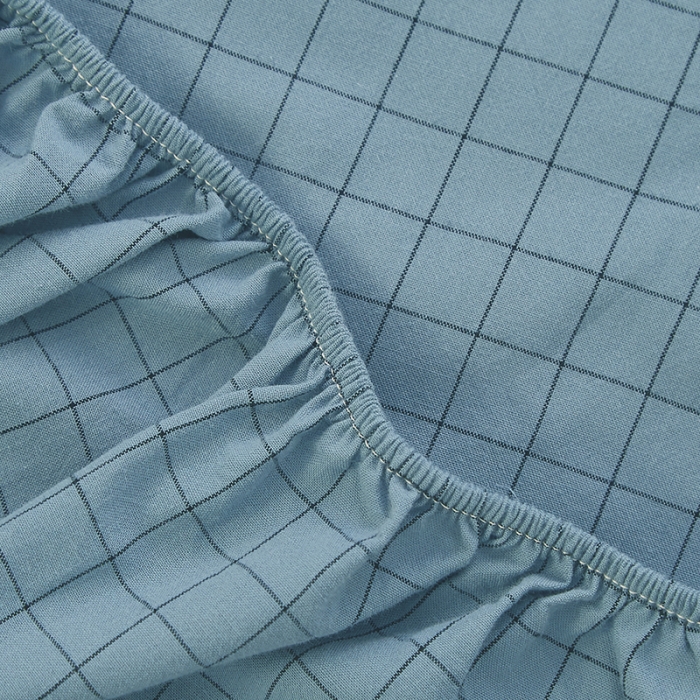 91家纺网 家纺一手货源 找家纺 久典家居 2020新款水洗棉单品床笠 京都小兰格