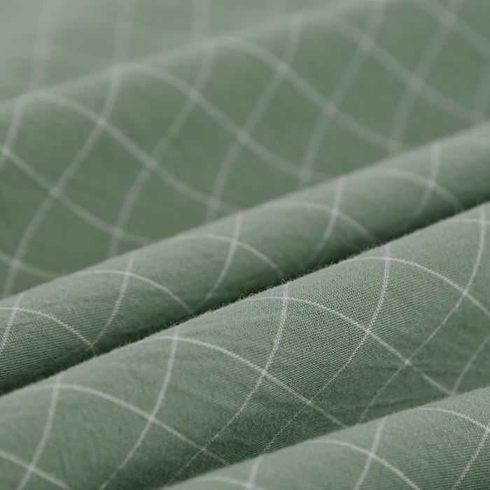 91家纺网 家纺一手货源 找家纺 久典家居 2020新款水洗棉单品床笠 京都小绿格