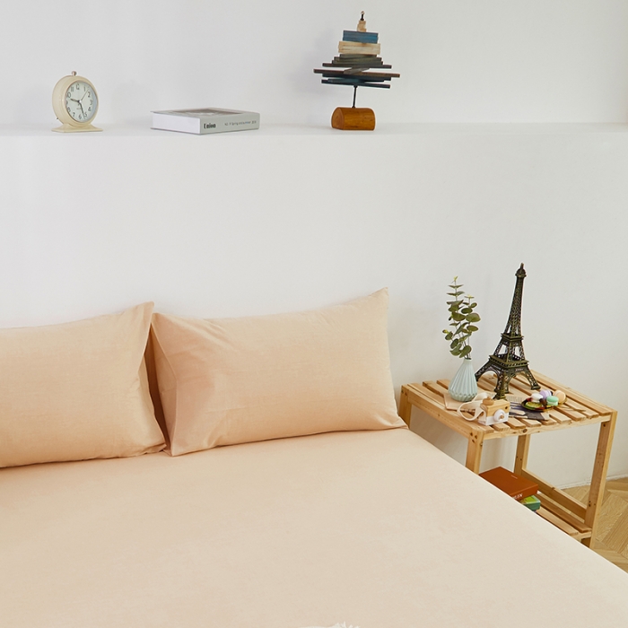 91家纺网 家纺一手货源 找家纺 久典家居 2020新款水洗棉单品床笠 米驼