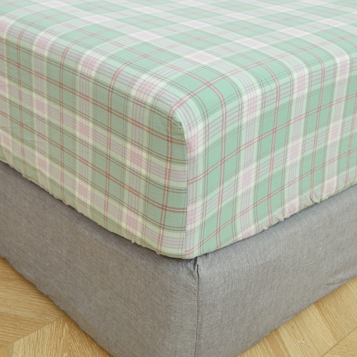 91家纺网 家纺一手货源 找家纺 久典家居 2020新款水洗棉单品床笠 青柠格