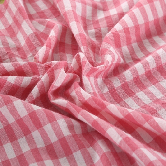 91家纺网 家纺一手货源 找家纺 久典家居 2020新款水洗棉单品床笠 渐变粉格