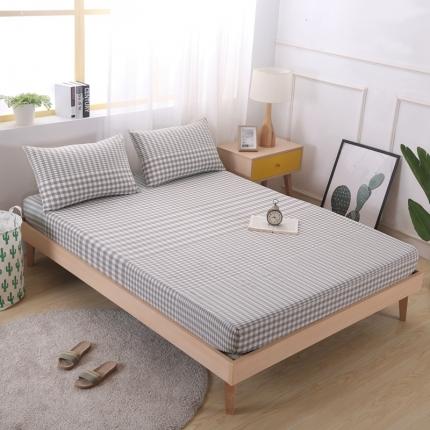 久典家居 2020新款水洗棉单品床笠 渐变米格