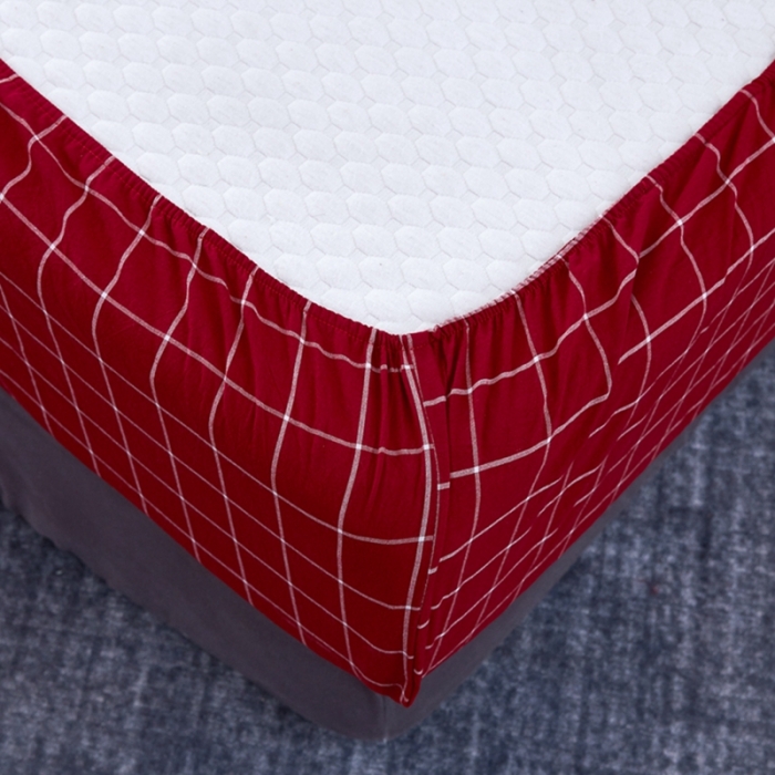 91家纺网 家纺一手货源 找家纺 久典家居 2020新款水洗棉单品床笠 盛夏格