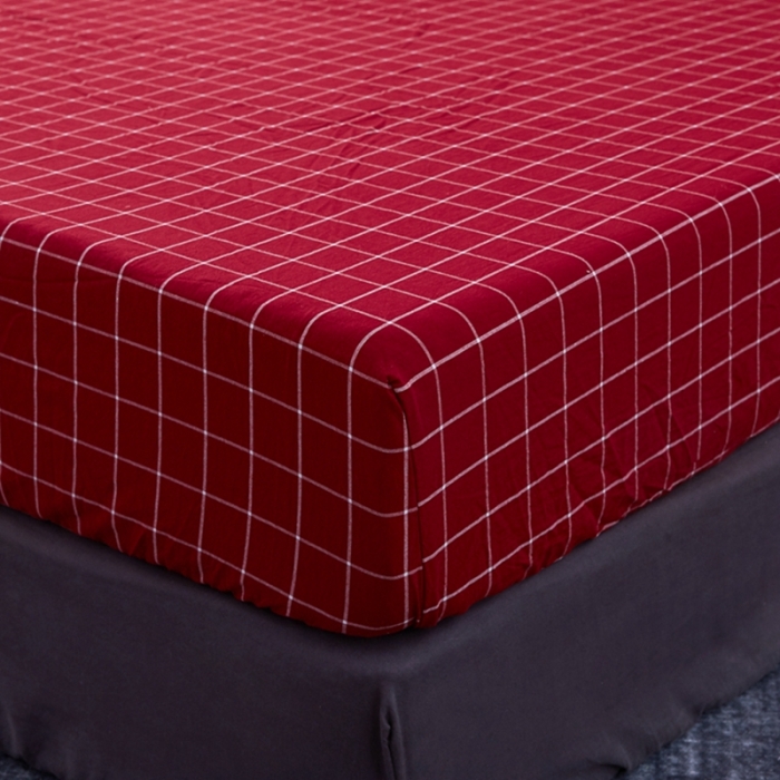 91家纺网 家纺一手货源 找家纺 久典家居 2020新款水洗棉单品床笠 盛夏格