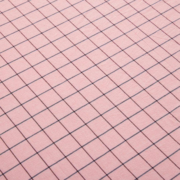 91家纺网 家纺一手货源 找家纺 久典家居 2020新款水洗棉单品床笠 中粉格