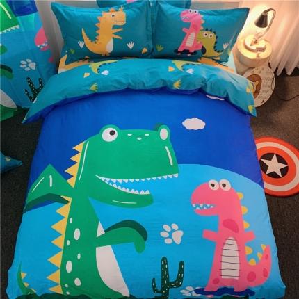 91家纺网 家纺一手货源 找家纺 （总） 孩子王 2023新款纯棉卡通大版四件套床笠款