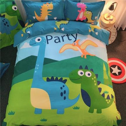 91家纺网 家纺一手货源 找家纺 （总） 孩子王 2023新款纯棉卡通大版四件套床笠款