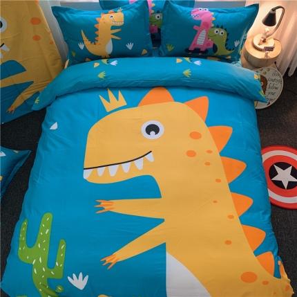 91家纺网 家纺一手货源 找家纺 （总） 孩子王 2023新款纯棉卡通大版四件套床笠款