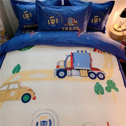 91家纺网 家纺一手货源 找家纺 （总） 孩子王 2023新款纯棉卡通大版四件套床笠款