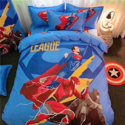 91家纺网 家纺一手货源 找家纺 （总） 孩子王 2023新款纯棉卡通大版四件套床笠款