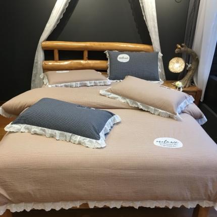 91家纺网 家纺一手货源 找家纺 玖玖爱 2020新款ins风水洗棉四件套 米小格