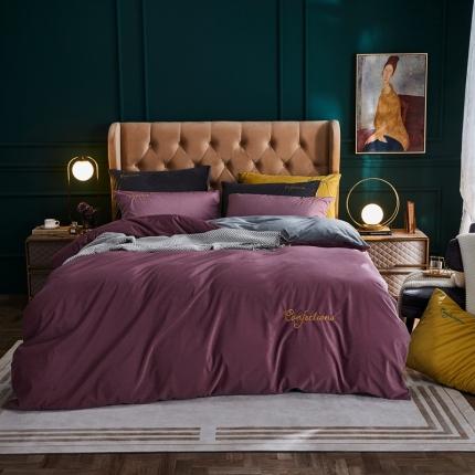 91家纺网 家纺一手货源 找家纺 （总）玖玖爱 2020新款加厚铂金提花绒四件套