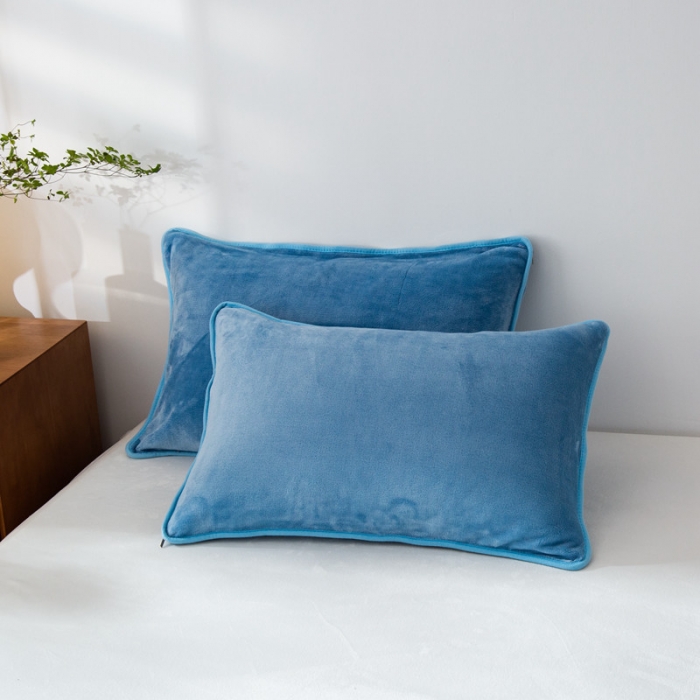 91家纺网 家纺一手货源 找家纺 （总）来菲 2025新款320克金貂绒枕套可搭配金貂绒毛毯