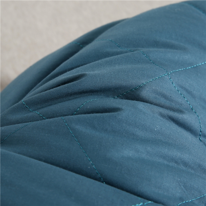 91家纺网 家纺一手货源 找家纺 天意美 2020新款全棉双线绗缝立体枕 立体蓝