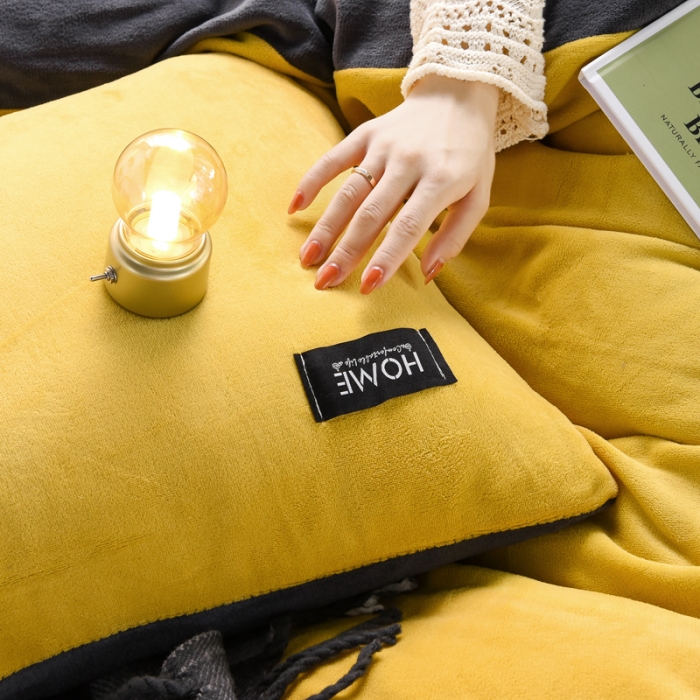 91家纺网 家纺一手货源 找家纺 （总）唐人居 2025新款牛奶绒双拼贴布绣四件套