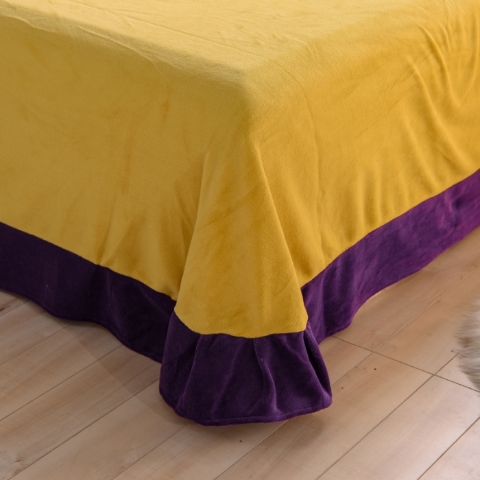 91家纺网 家纺一手货源 找家纺 唐人居 2025新款牛奶绒双拼贴布绣四件套 格调-紫