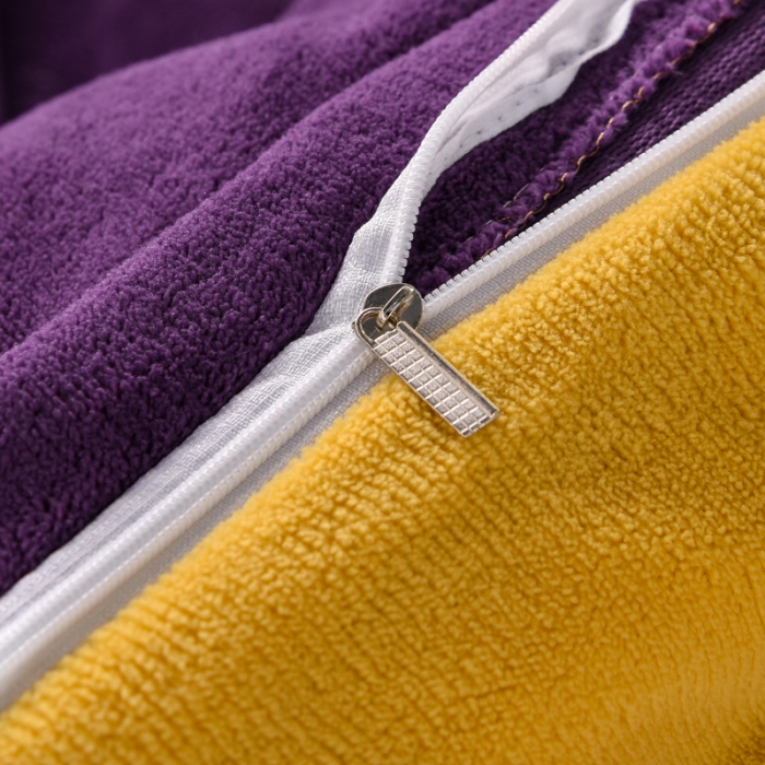 91家纺网 家纺一手货源 找家纺 唐人居 2025新款牛奶绒双拼贴布绣四件套 格调-紫