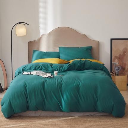 91家纺网 家纺一手货源 找家纺 （总）风向标 2020新款针织棉（双拼&amp;撞色）四件套