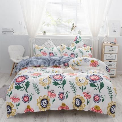 91家纺网 家纺一手货源 找家纺 （总）爱妮玖玖 2025新款夏风系列单层床笠四件套（15高度和30高度可选）