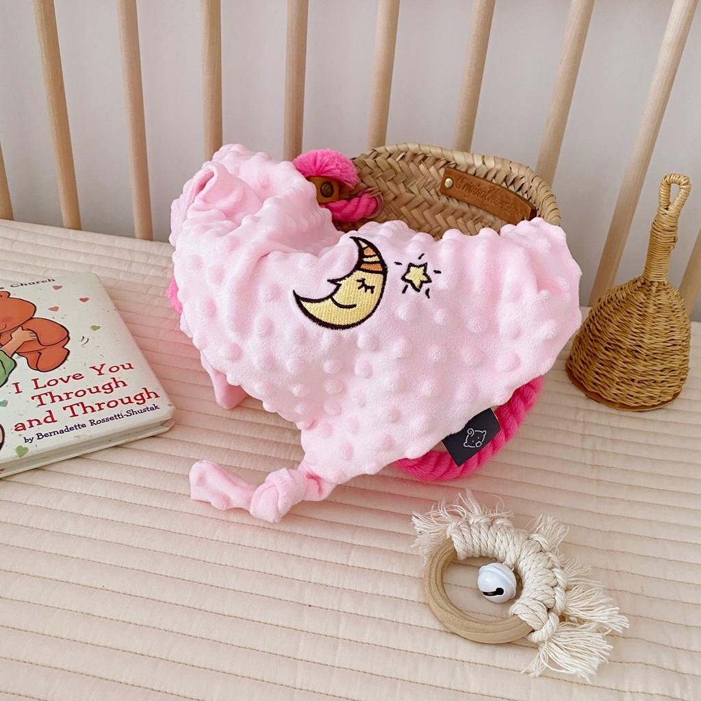 91家纺网 家纺一手货源 找家纺 星期八 2020新款魔法豆豆安抚巾40*40cm 粉色