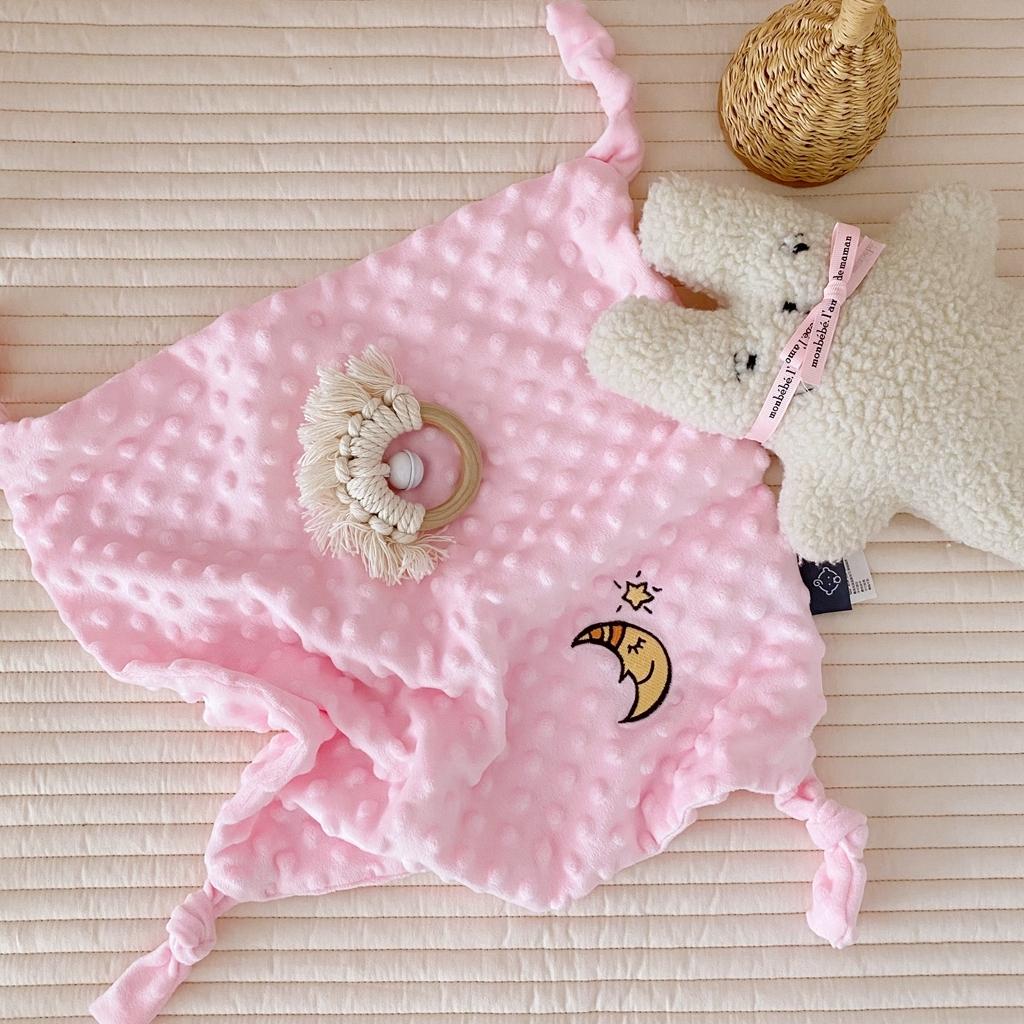 91家纺网 家纺一手货源 找家纺 星期八 2020新款魔法豆豆安抚巾40*40cm 粉色