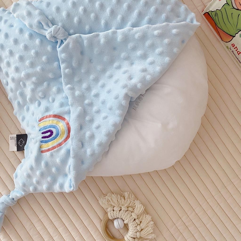 91家纺网 家纺一手货源 找家纺 星期八 2020新款魔法豆豆安抚巾40*40cm 蓝色