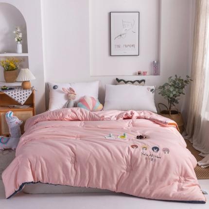 91家纺网 家纺一手货源 找家纺 桂雅居 2020秋冬新款菲尼有氧儿童蛋白被 非你莫属-粉