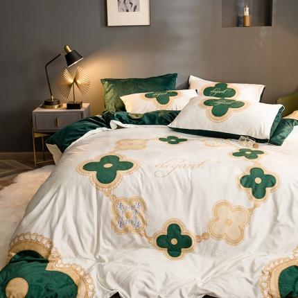 91家纺网 家纺一手货源 找家纺 （总）涵宸 2020新款绒-水晶绒数码潮系列四件套