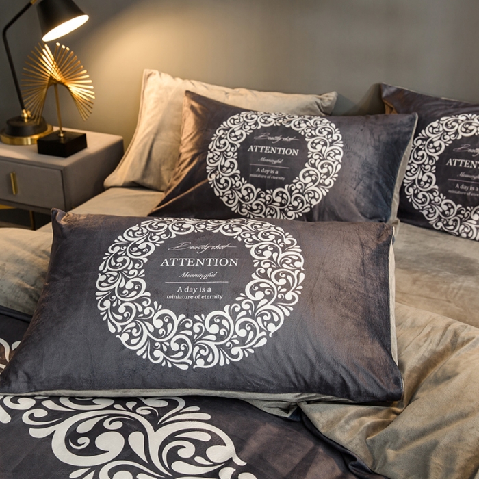 91家纺网 家纺一手货源 找家纺 （总）涵宸 2020新款绒-水晶绒数码潮系列四件套