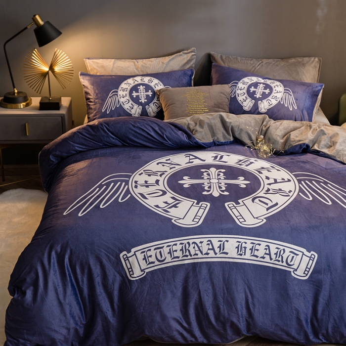 91家纺网 家纺一手货源 找家纺 涵宸 2020新款绒-水晶绒数码潮系列四件套 潮流前线