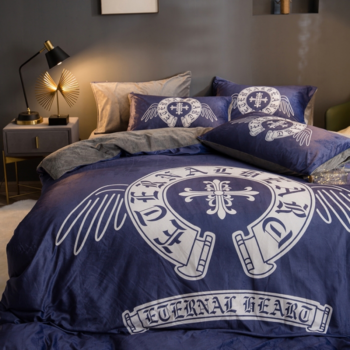 91家纺网 家纺一手货源 找家纺 涵宸 2020新款绒-水晶绒数码潮系列四件套 潮流前线