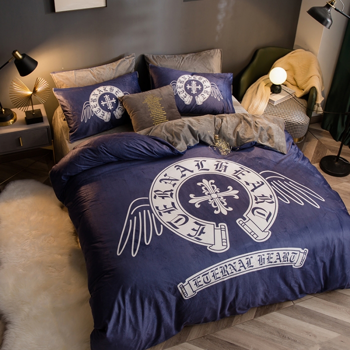 91家纺网 家纺一手货源 找家纺 涵宸 2020新款绒-水晶绒数码潮系列四件套 潮流前线