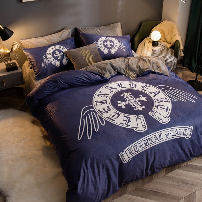 91家纺网 家纺一手货源 找家纺 涵宸 2020新款绒-水晶绒数码潮系列四件套 潮流前线