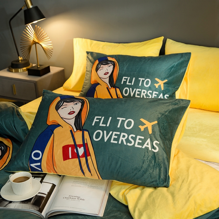 91家纺网 家纺一手货源 找家纺 涵宸 2020新款绒-水晶绒数码潮系列四件套 酷比