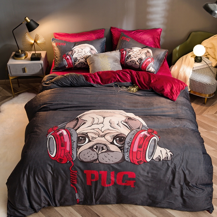 91家纺网 家纺一手货源 找家纺 涵宸 2020新款绒-水晶绒数码潮系列四件套 玩酷