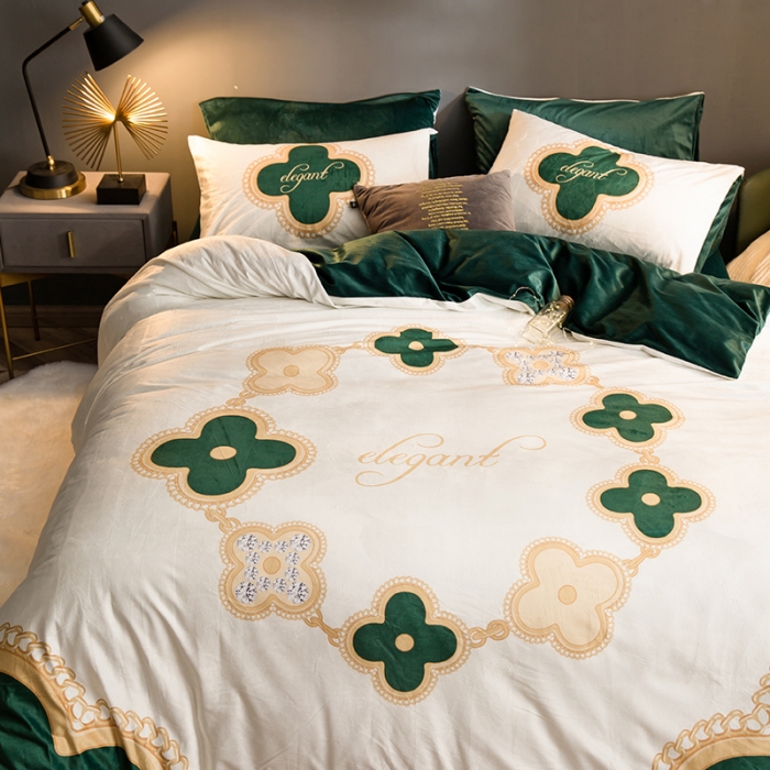 91家纺网 家纺一手货源 找家纺 涵宸 2020新款绒-水晶绒数码潮系列四件套 雅致