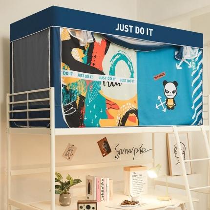 91家纺网 家纺一手货源 找家纺 卓尔居 2025新款学生数码印花遮光床帘 涂鸦