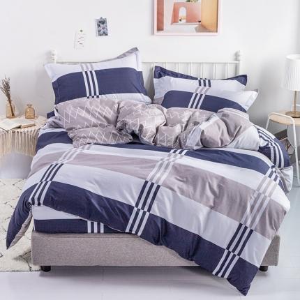 91家纺网 家纺一手货源 找家纺 （总1）安逸家纺 12868 新款全棉床笠四件套床罩学生纯棉床笠款三件套