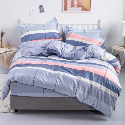 91家纺网 家纺一手货源 找家纺 （总1）安逸家纺 12868 新款全棉床笠四件套床罩学生纯棉床笠款三件套