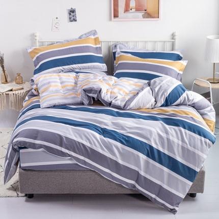 91家纺网 家纺一手货源 找家纺 （总1）安逸家纺 12868 新款全棉床笠四件套床罩学生纯棉床笠款三件套