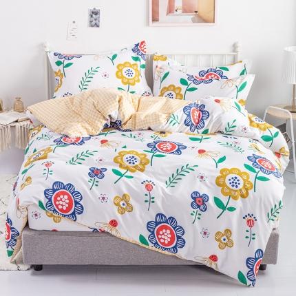 91家纺网 家纺一手货源 找家纺 （总1）安逸家纺 12868 新款全棉床笠四件套床罩学生纯棉床笠款三件套