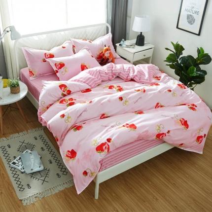 91家纺网 家纺一手货源 找家纺 （总1）百花王 2020新款花色活性芦荟棉四件套