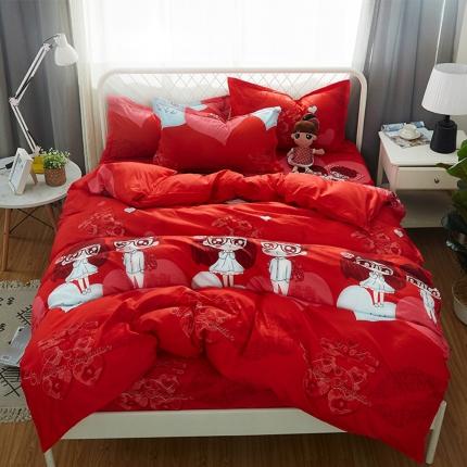 91家纺网 家纺一手货源 找家纺 （总1）百花王 2020新款花色活性芦荟棉四件套