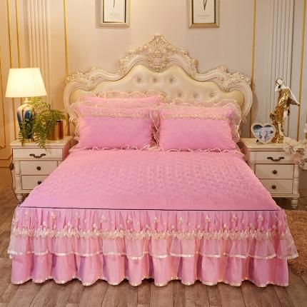 91家纺网 家纺一手货源 找家纺 （总）瑞宝 2025新款不夹棉加厚磨毛床裙梦恋系列单品床裙