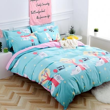 91家纺网 家纺一手货源 找家纺 （总2）百花王 2020新款花色活性芦荟棉四件套